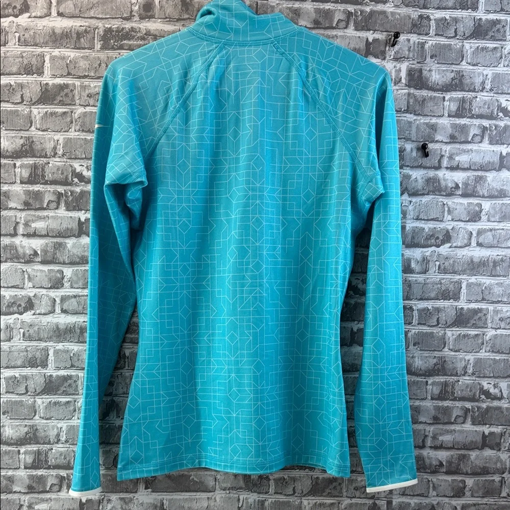 NWT Nike Light aqua blue‎ Geo half-Zip Pullover
